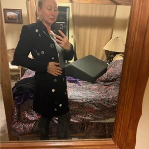 Cache Black Blazer (12) and skirt (8) with Silver Embellishments. Opt sold sep